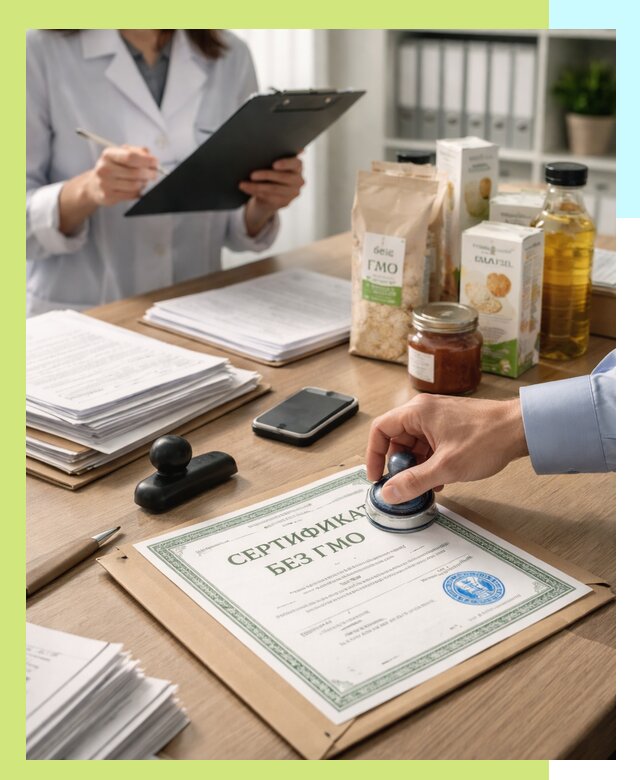 Получение сертификата Без ГМО для продукции в Киржаче